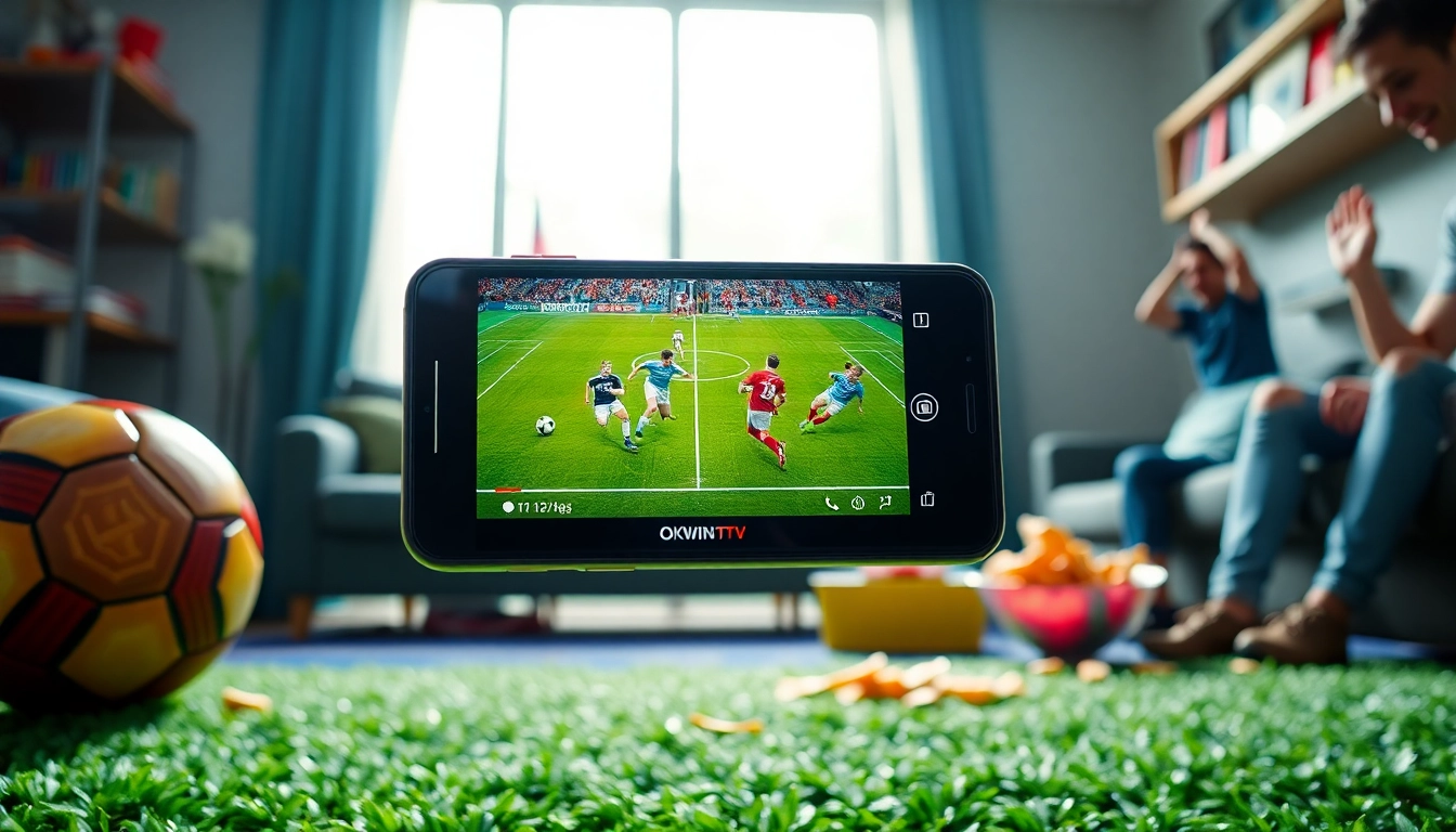 View the exciting football match on OKWINTV with high-definition streaming on your mobile device.