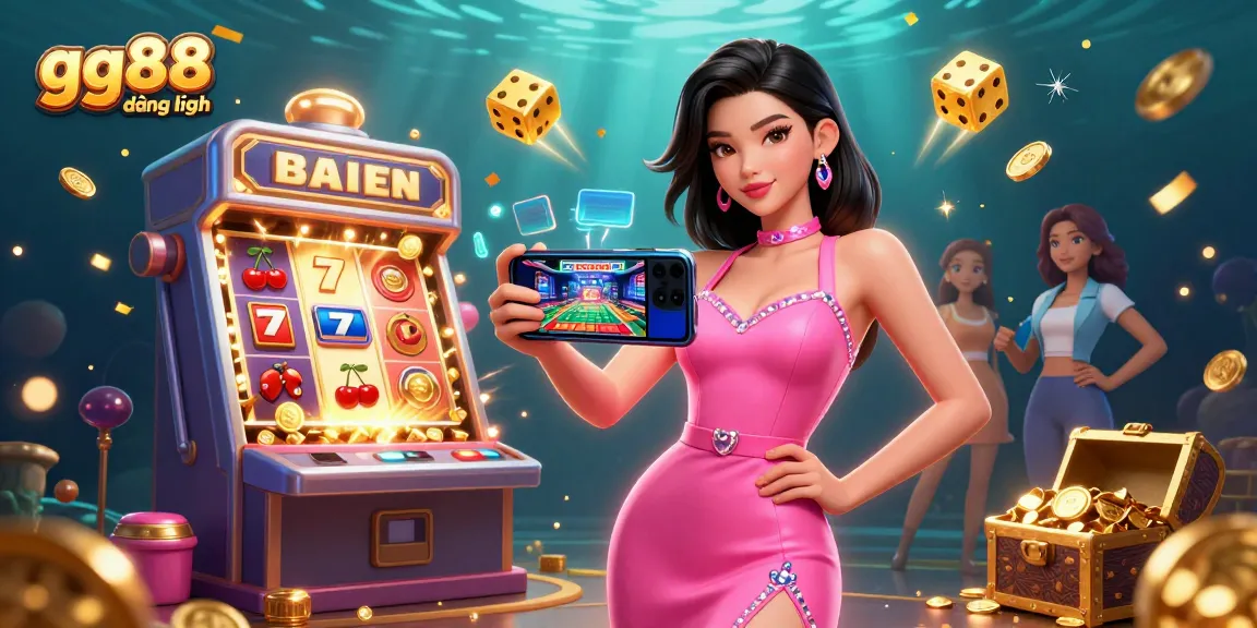 Play live dealer games seamlessly with gg88 đăng nhập featuring a stunning woman showcasing casino excitement.