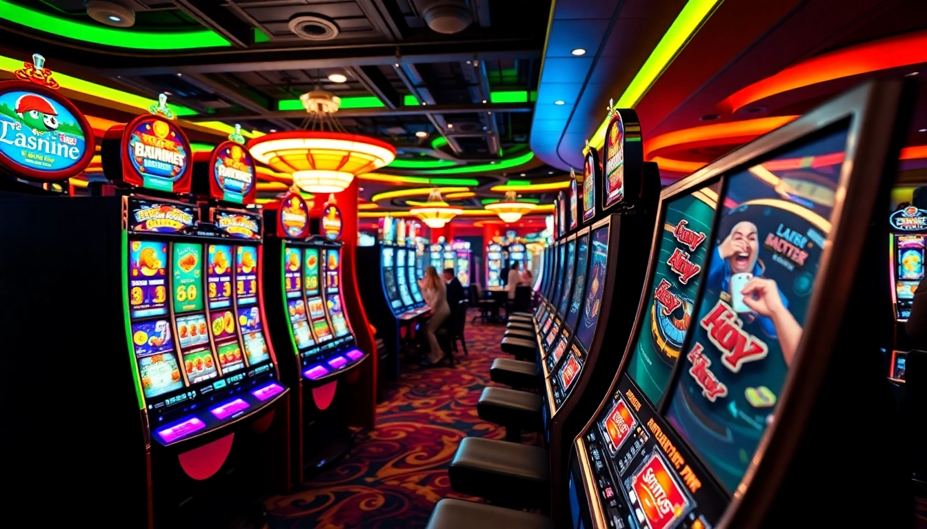 Menampilkan rekomendasi situs slot gacor dengan mesin slot cerah di kasino yang ramai.