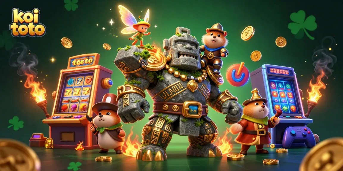 Experience the excitement of koi toto with accurate results and predictions in a vibrant casino scene.