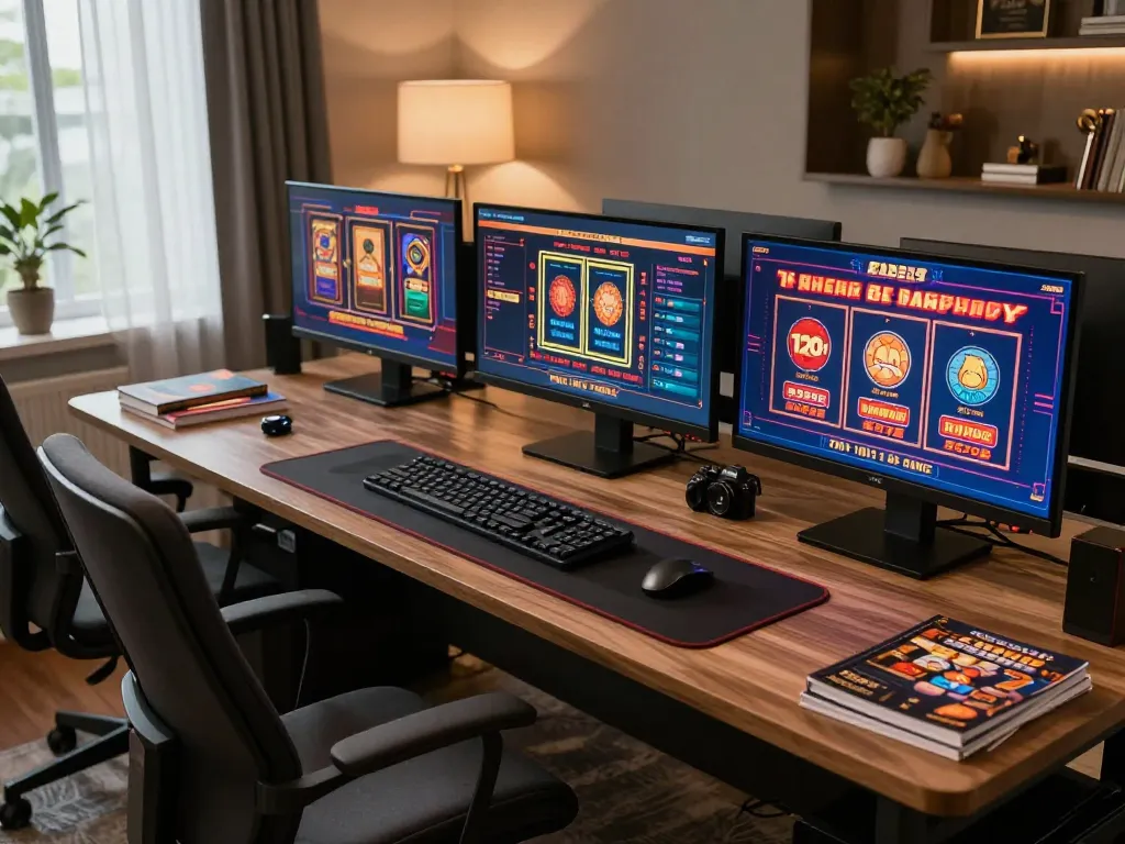 Engaging online gameplay at 123b casino with multiple screens and thoughtful strategy.