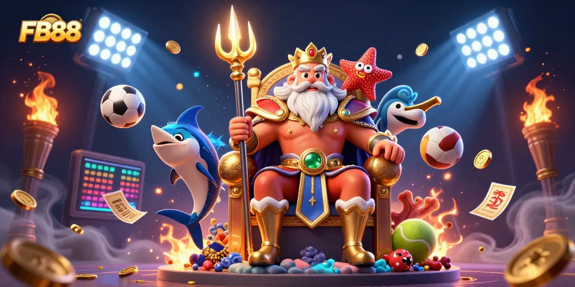 Engage with exciting sports betting action at FB88, featuring 3D cartoon characters immersed in dynamic gameplay.