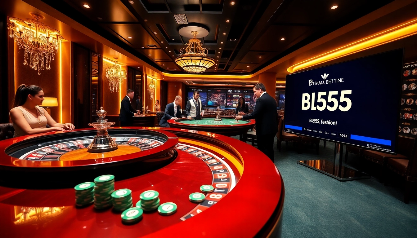 Experience excitement at the casino with https://bl555.fashion/ as players engage at the roulette table.