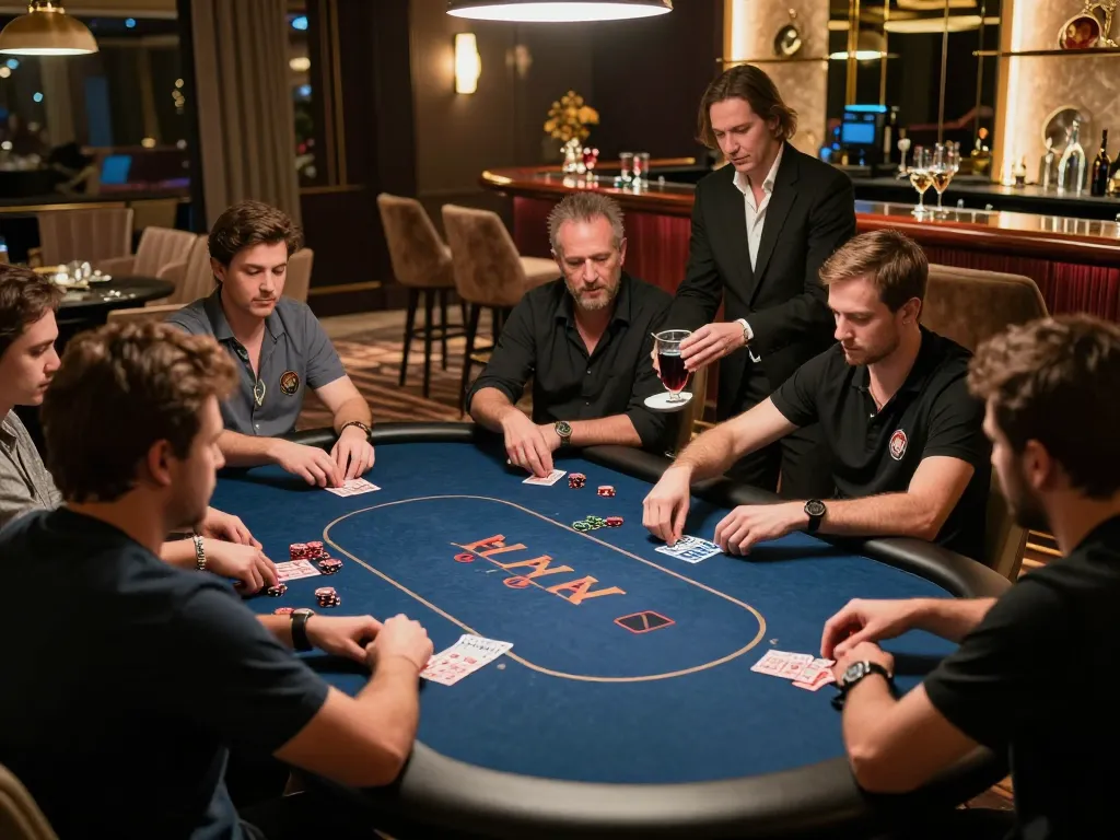 Experience high-stakes poker gameplay at PERI11 in an upscale gaming environment