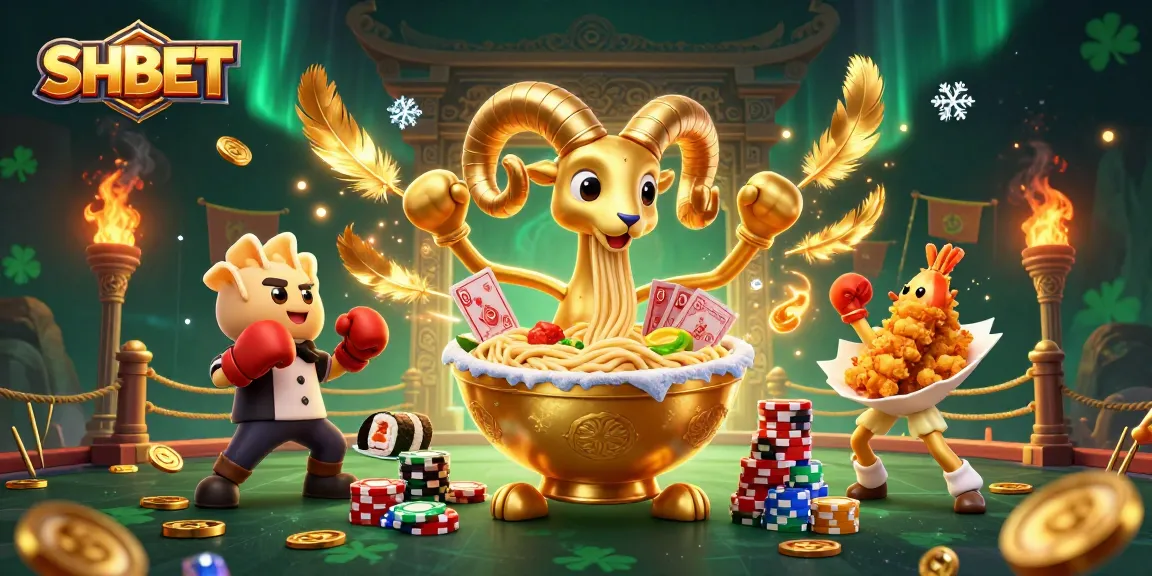 Engage with SHBET's vibrant casino world featuring animated characters and dynamic gambling elements.