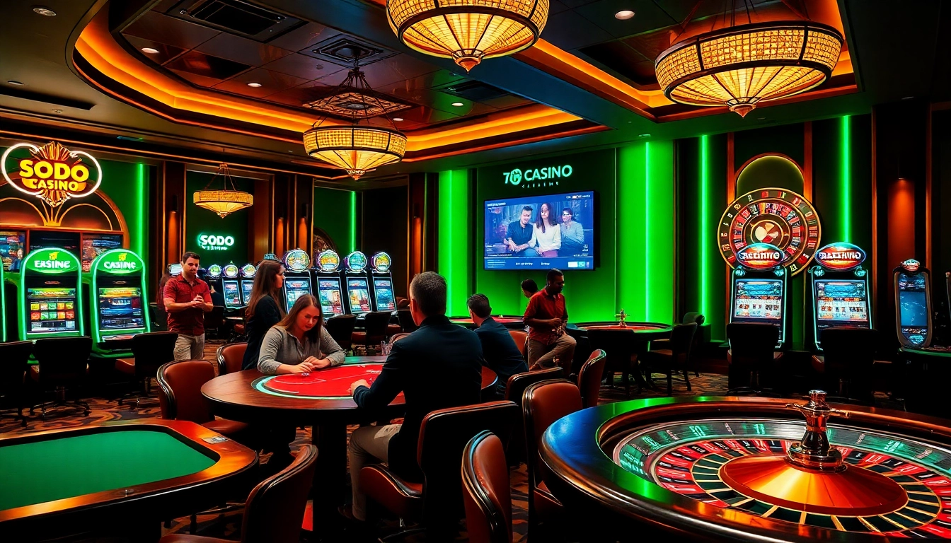 Experience the thrill at SODO CASINO with engaging poker games and vibrant slot machines.