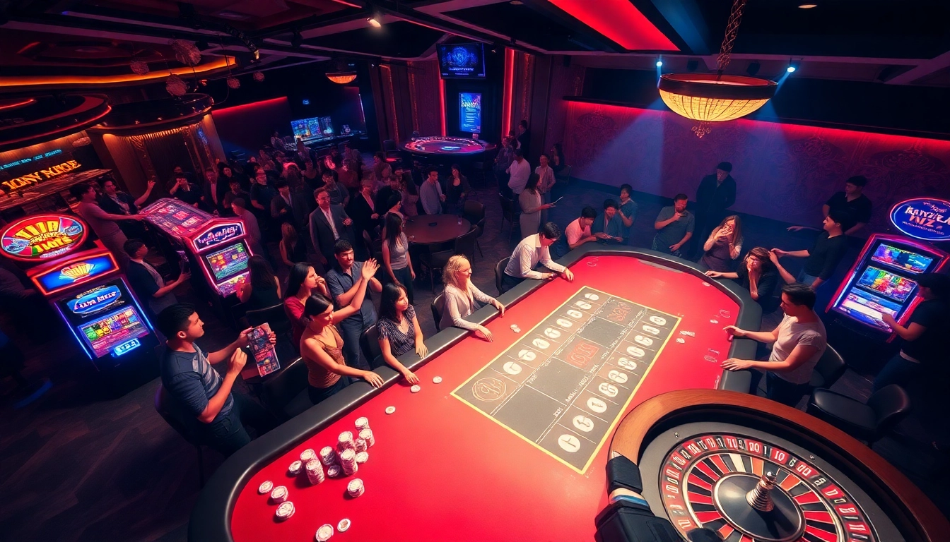 Engaging gaming scene at DN88 showcasing lively betting actions on a modern casino table.