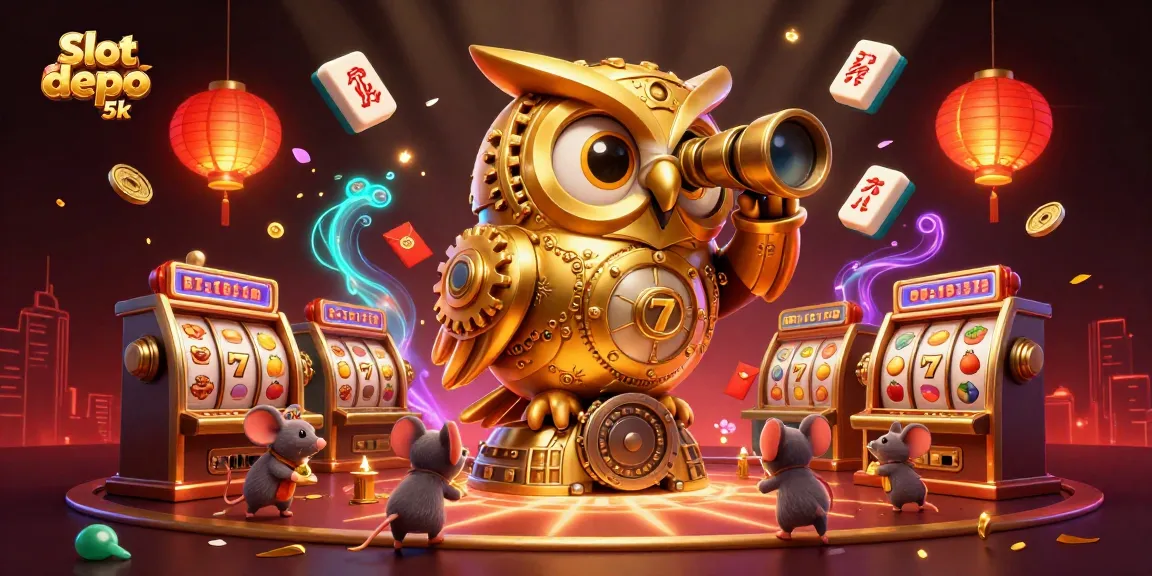 Experience the excitement of Slot depo 5k with vibrant casino elements and captivating characters.