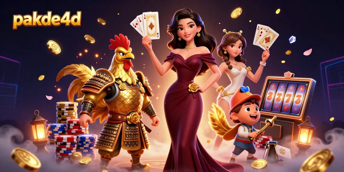 Engage with the thrilling world of pakde4d's online gambling, showcasing vibrant characters and dynamic gaming elements.