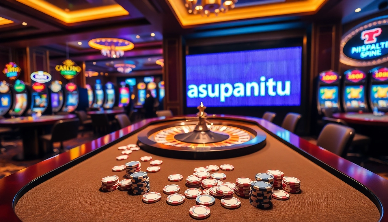 Experience thrilling gaming with asupanjitu at a luxurious casino table full of excitement.
