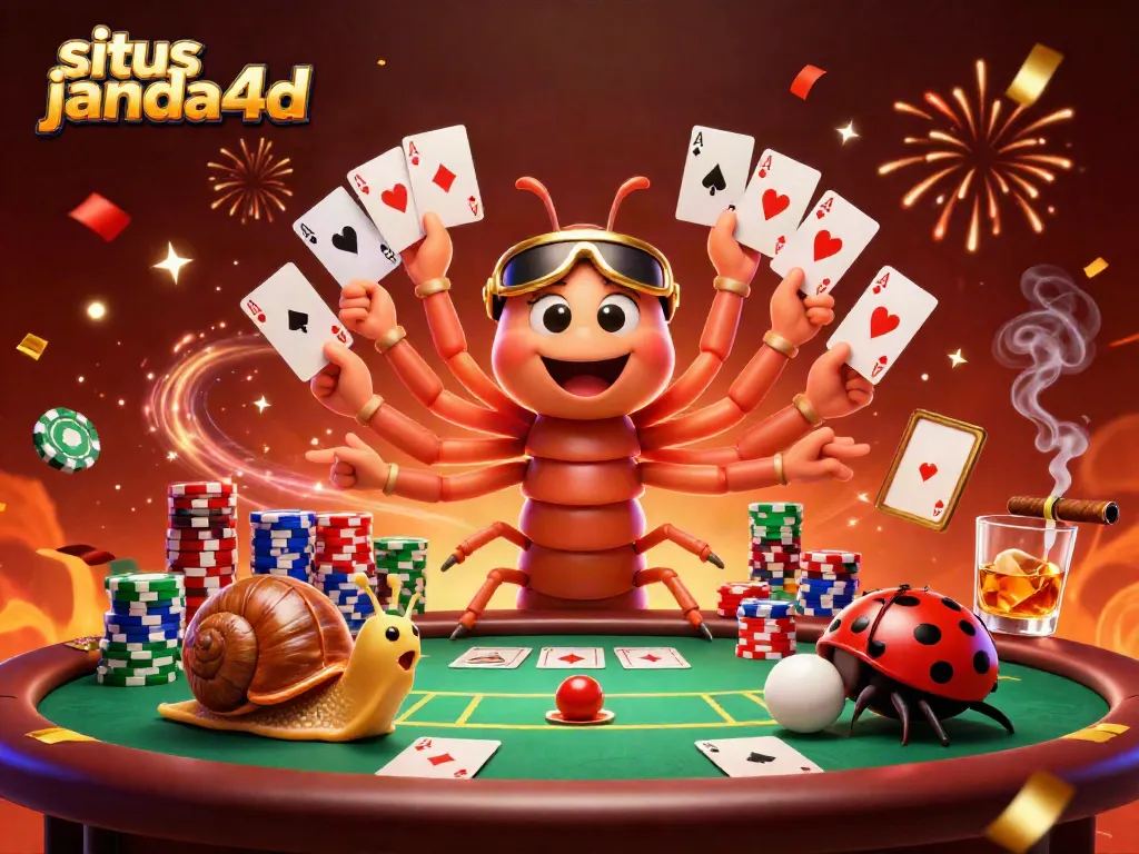 Gambarkan pengalaman menyenangkan di situs janda4d dengan dealer yang menarik dan tumpukan chip berwarna-warni.