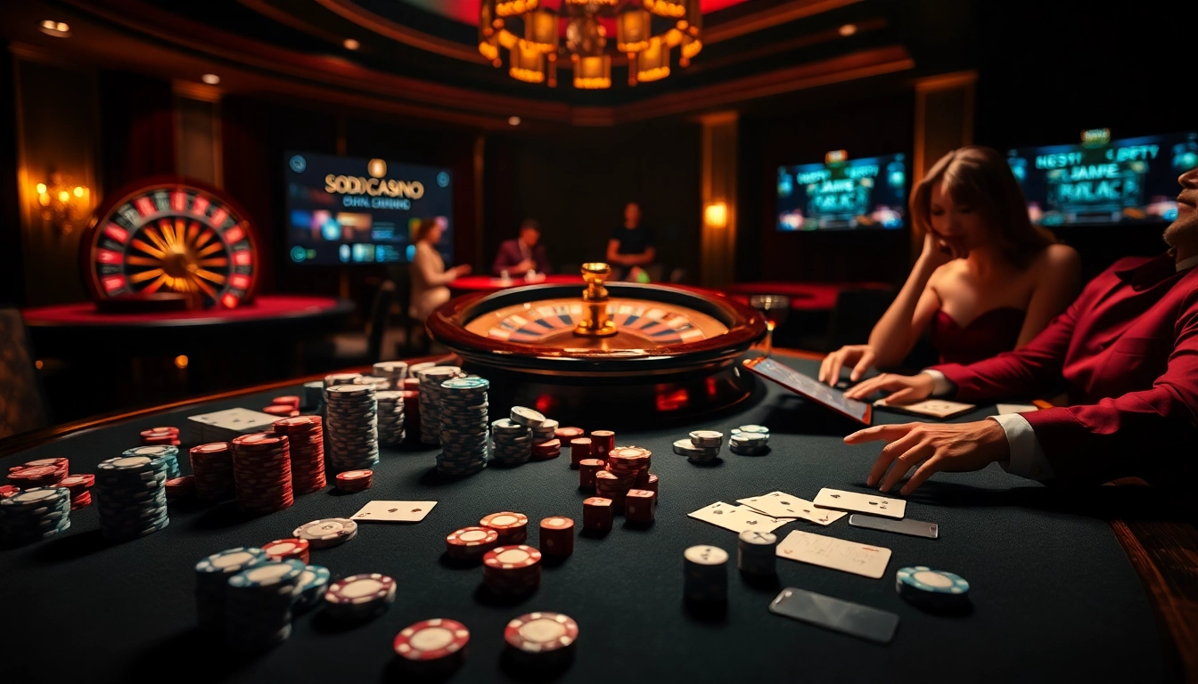Experience the excitement of SODO Casino with vibrant tables and passionate gameplay.