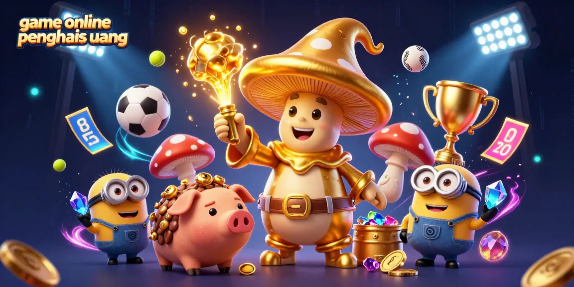 game online penghasil uang menarik perhatian dengan ilustrasi kasino 3D yang dinamis dan colorful