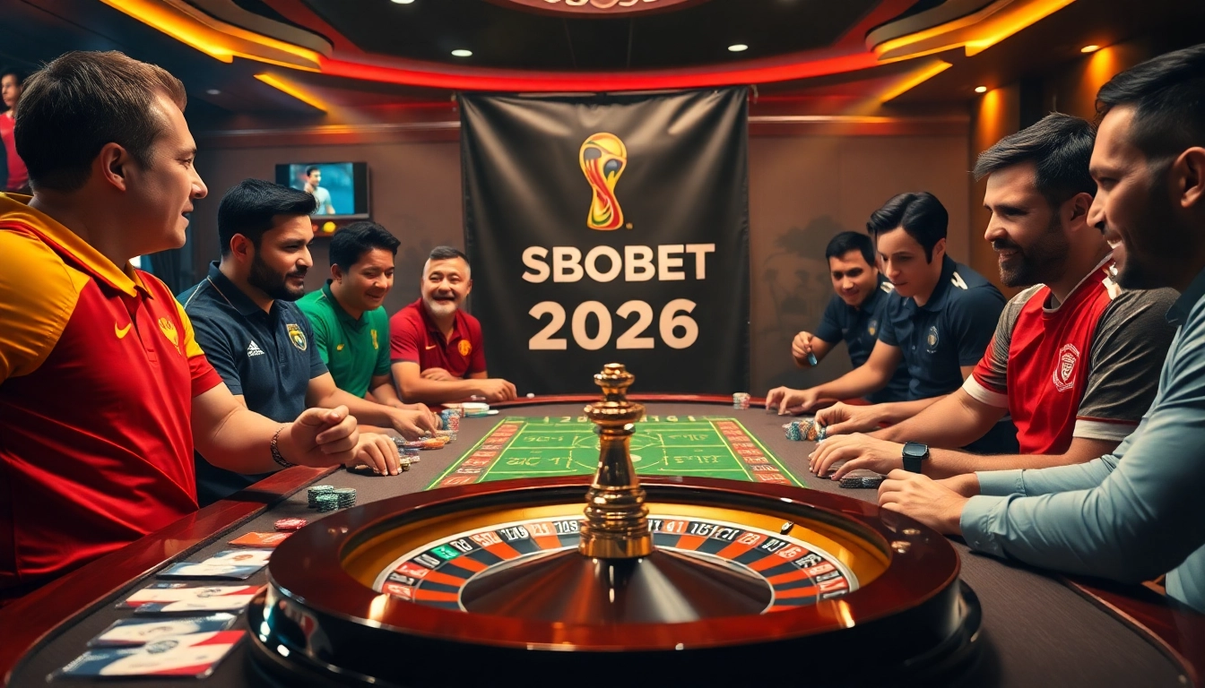 Situs Judi Bola Piala Dunia 2026 action with vibrant sports betting atmosphere and engaged players at the casino.