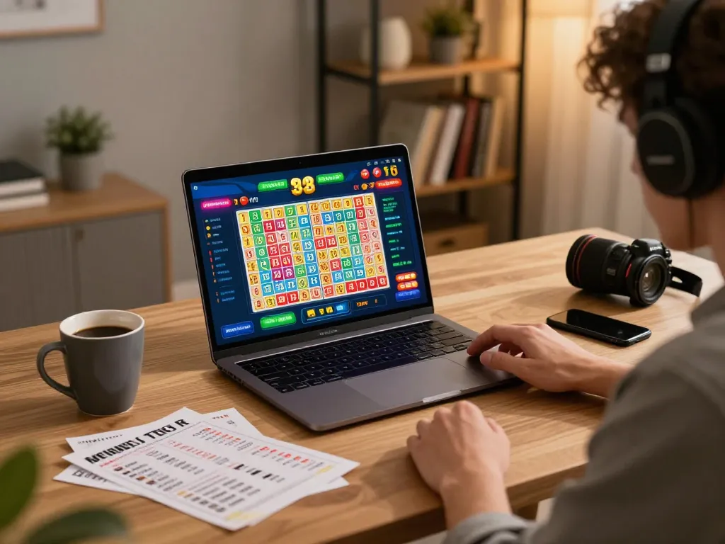 Experience the keluaran togel tercepat in a cozy home office while gaming online.