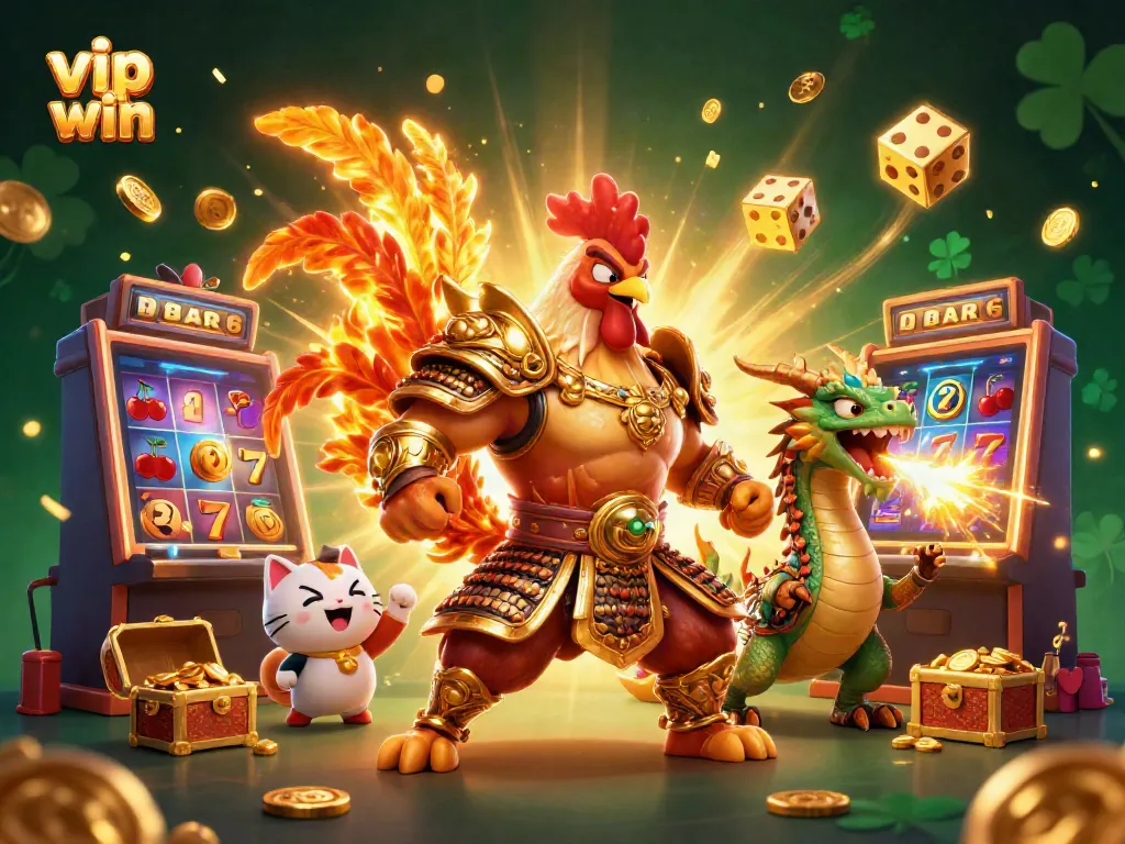 Experience the thrill of vip win with dynamic characters amidst casino excitement and jackpot action.