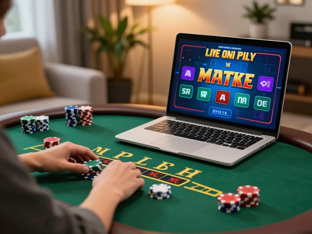 Experience thrilling online gambling with 388bet in a live blackjack game setup.