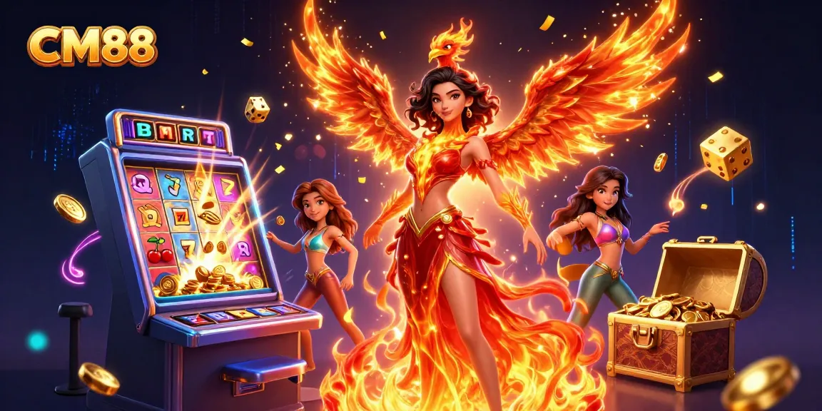 Experience thrilling gameplay at CM88 with jackpot slots and vibrant casino elements.