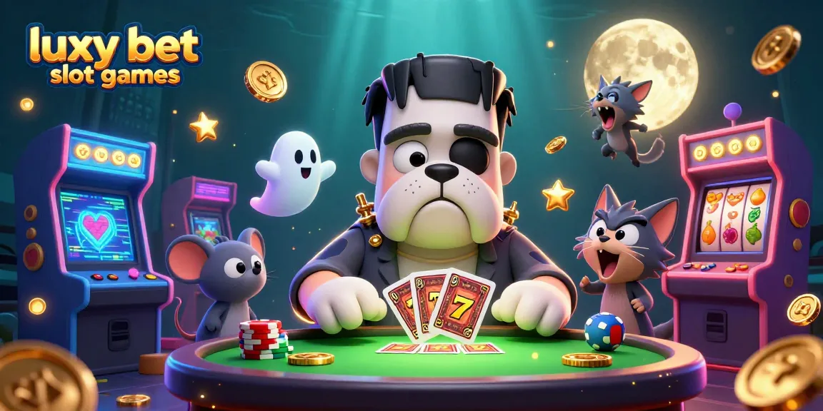 Play exciting luxy bet slot games with colorful 3D characters, vibrant casino elements, and dynamic action.
