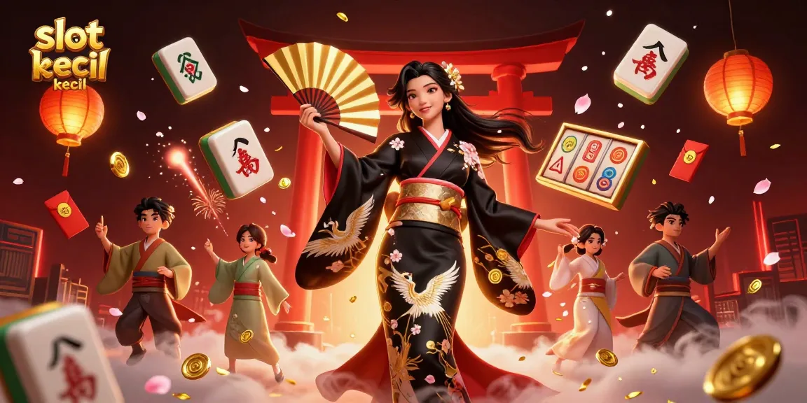 Spin the reels of slot bet kecil as a stylish Asian woman showcases her luck and strategy.