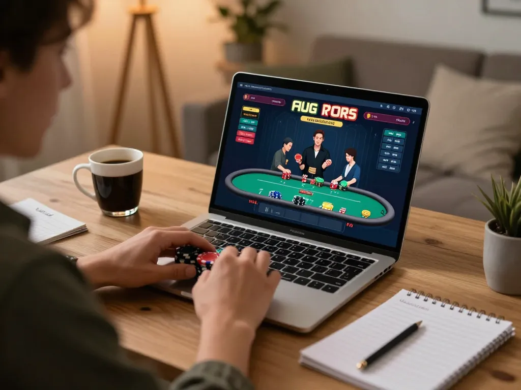 xocdiaclub player enjoying online poker game with live dealer at home