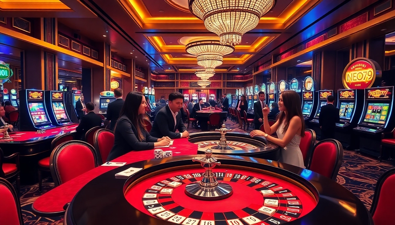 Experience the excitement of NEO79 with lively casino action, vibrant games, and professional gaming tables.