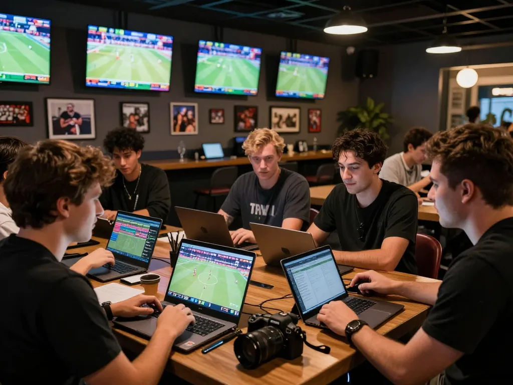Sports betting enthusiasts placing strategic bets in the vibrant mb66 lounge