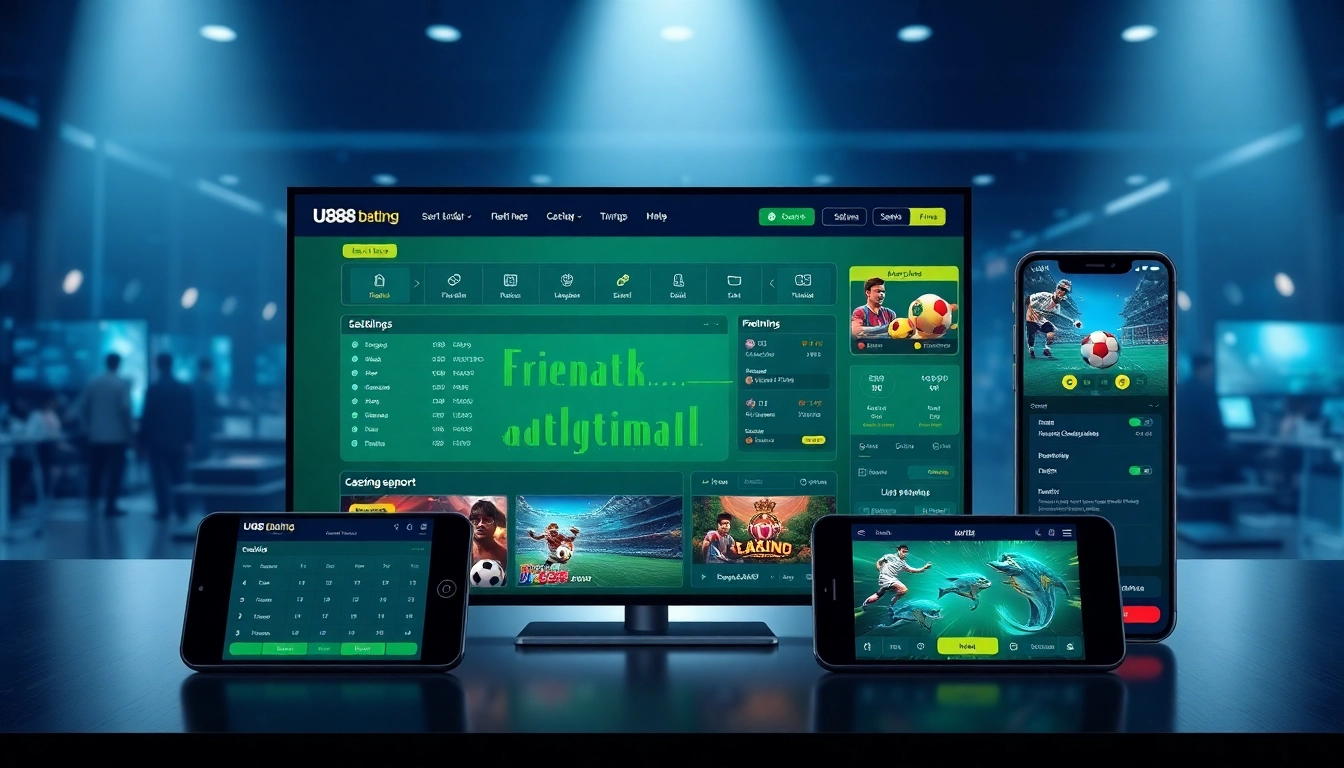 Engaging interface of UU88 showcasing online betting options.