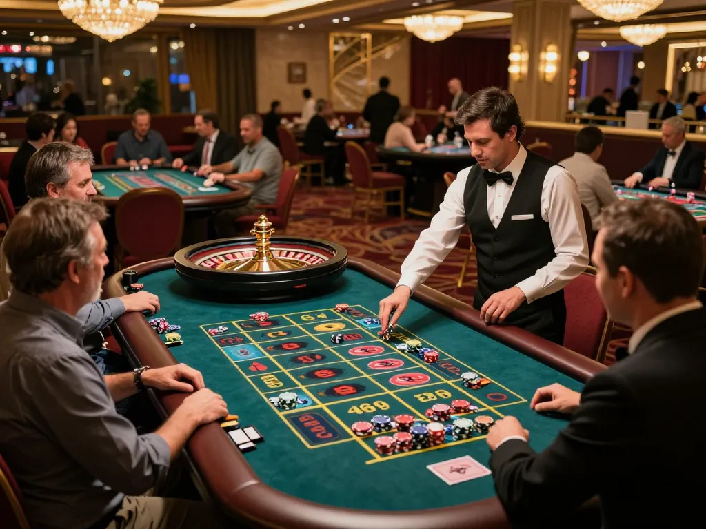 Viceroyluxury players enjoying roulette action in a lively casino ambiance filled with excitement