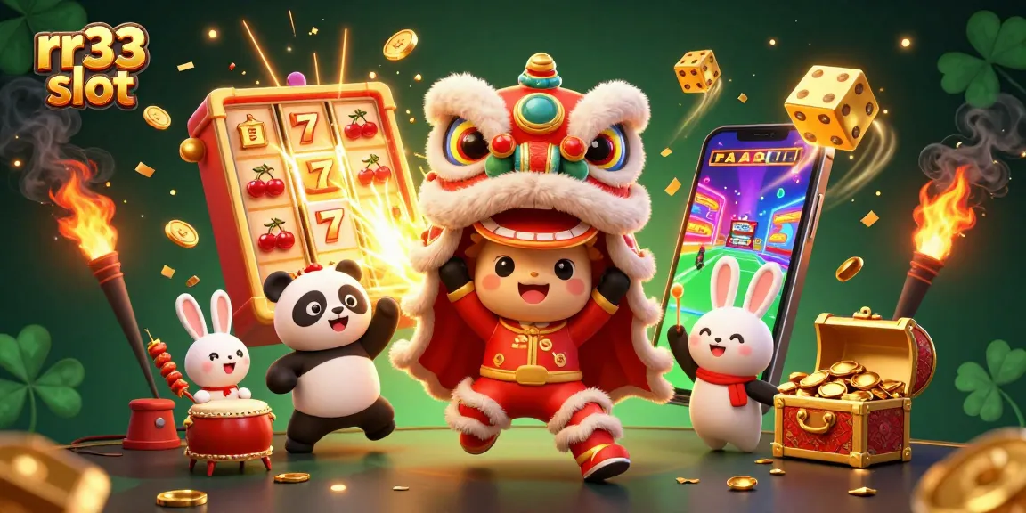 Spin the reels with rr33 slot as lion dancers celebrate, revealing jackpots!