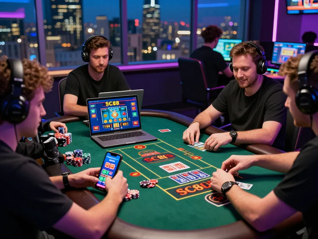 Exciting SC 88 online gaming experience with players engaging in live casino games across multiple devices.