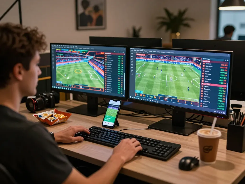 Betting on go89 with an online sports setup showcasing live odds and engaging gameplay.