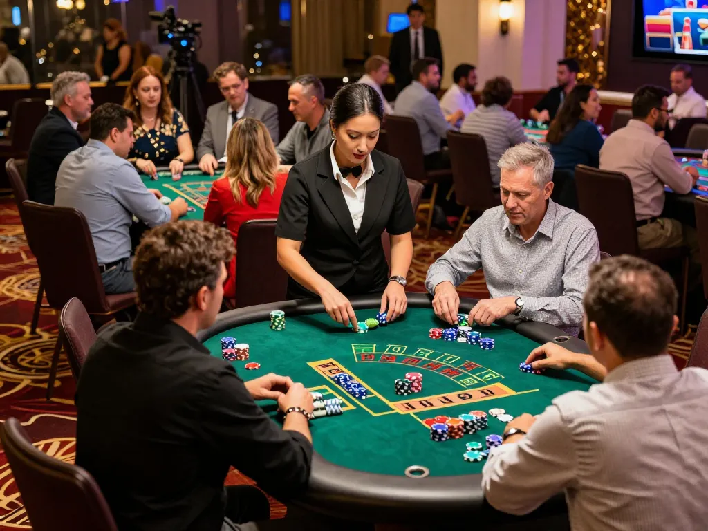 Players at the hit club blackjack tables engage in strategic gameplay under vibrant casino lights