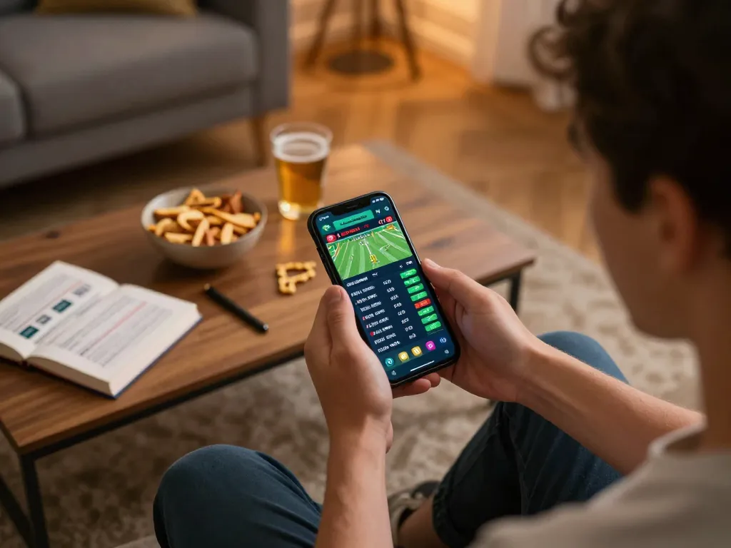 Soi keo analysis in action as a bettor places real-time bets using a smartphone app