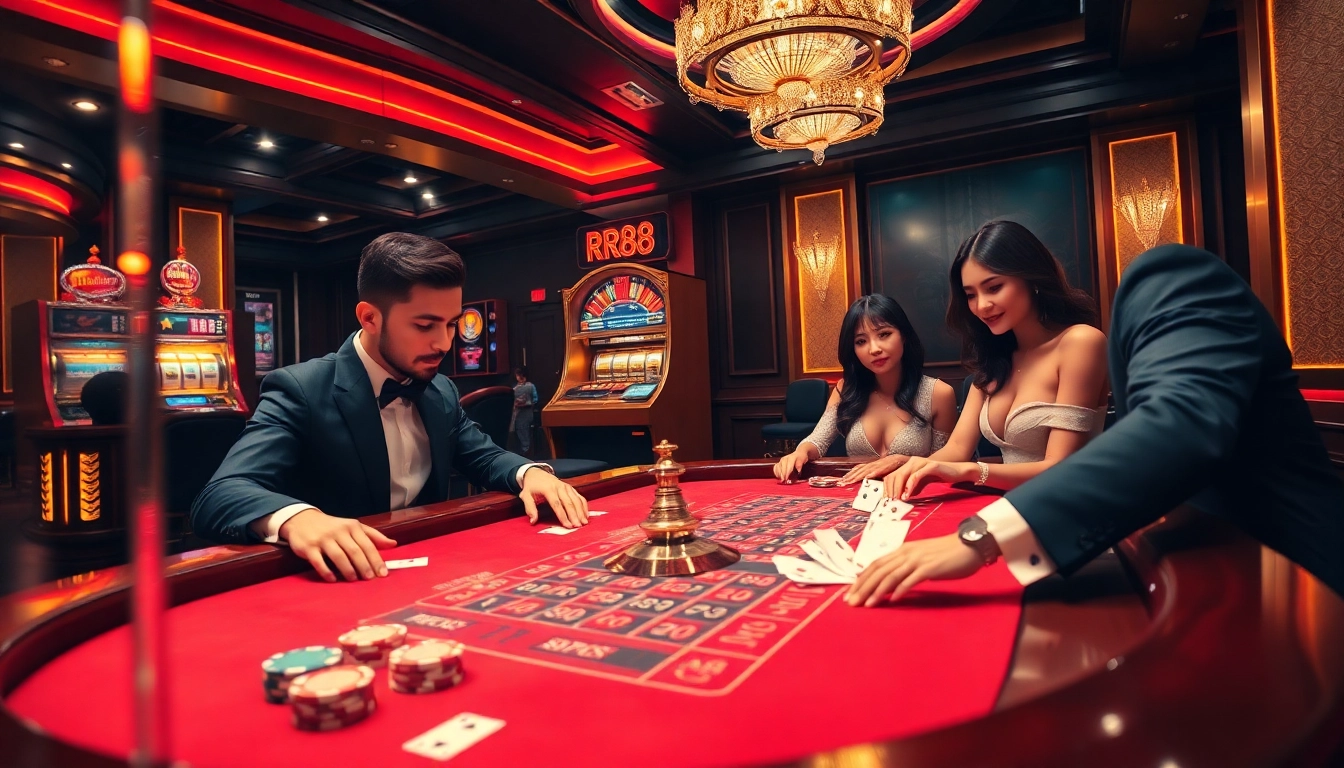 Experience high-stakes excitement at RR88 casino with stunning roulette and vibrant gameplay.