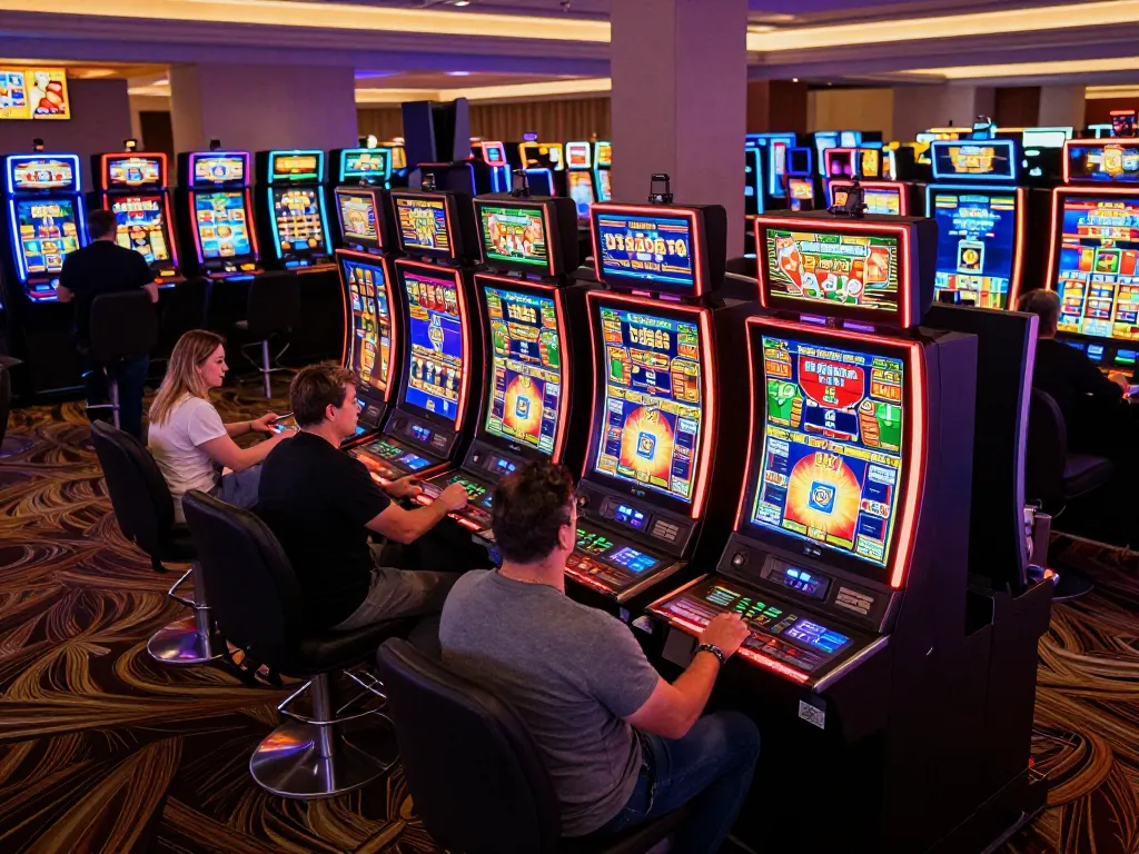 Players enjoying an exciting gaming experience at TT88 slot machines in a vibrant casino