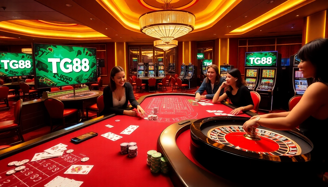 Experience the excitement at https://tg888.co.com/ with vibrant casino tables and players enjoying thrilling games.