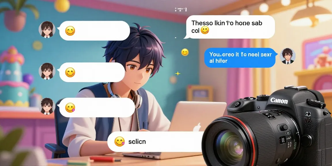 Engaging hentai chat interaction with animated characters in a vibrant digital setting.