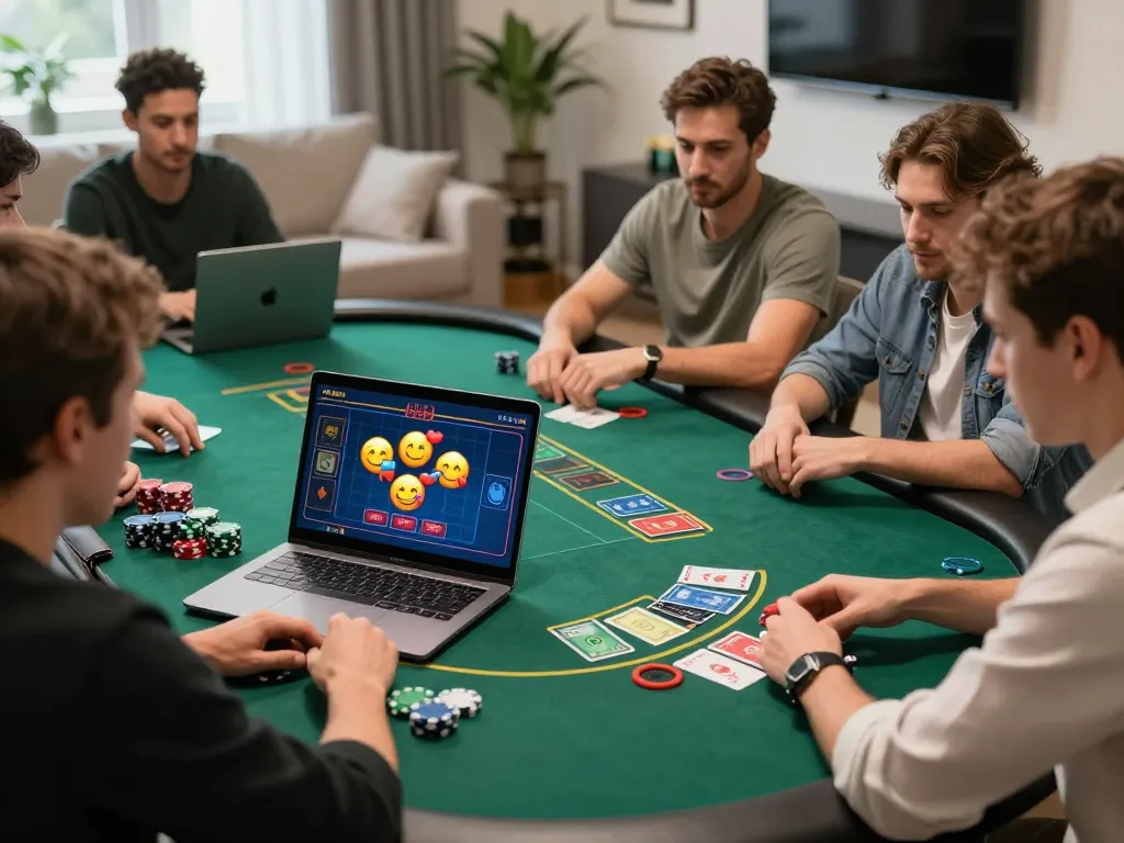 Engaged players enjoying a Pragmatic Slot online blackjack session from the comfort of their home.
