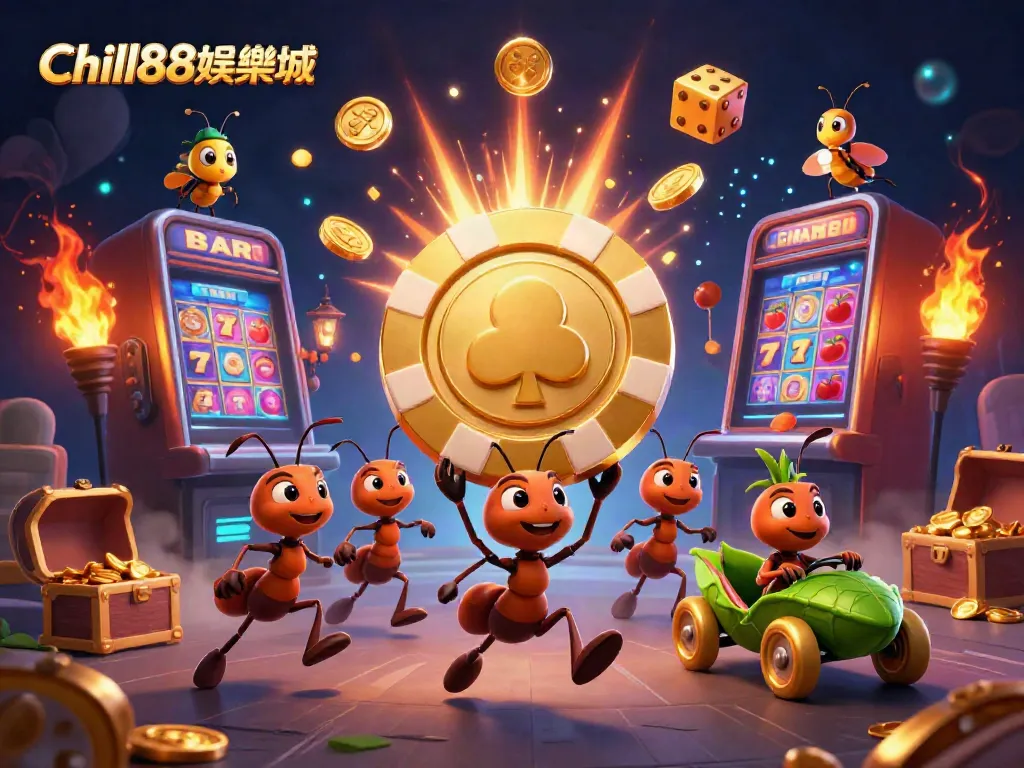 Chill88娛樂城的3D卡通圖示，豐富多元遊戲體驗展現中