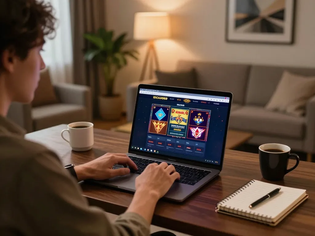 Play thrilling online slots on IDCASH88 while strategizing with notes and drinks