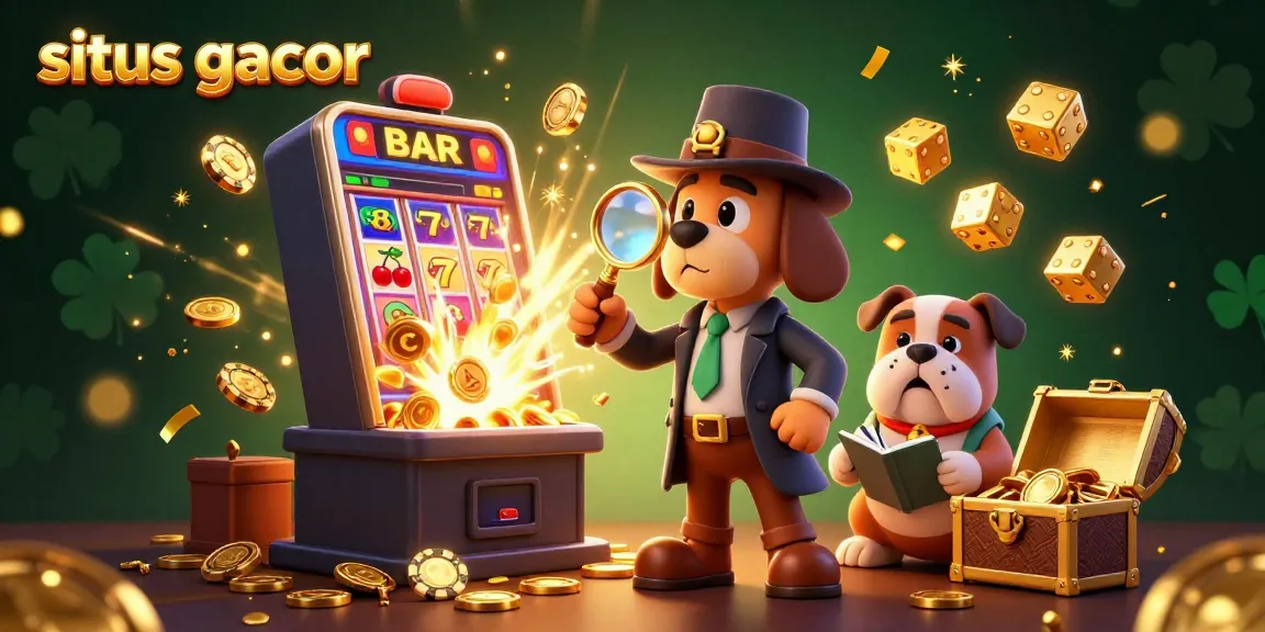 Engage with the situs gacor scene featuring a detective bloodhound and exciting casino elements.
