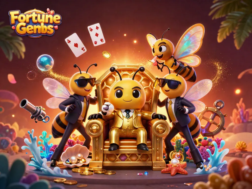 เกมสล็อตอัญมณีโชคลาภที่มีบอสผึ้งและเพื่อนร่วมทีมในบรรยากาศคาสิโน