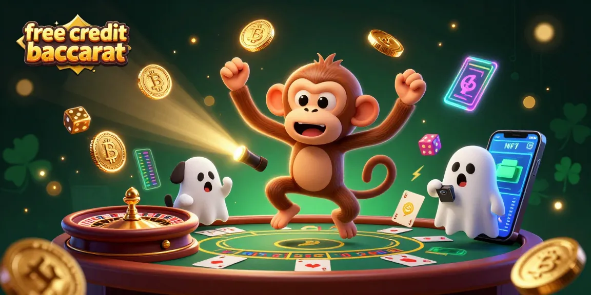 Engage in free credit baccarat with dynamic gameplay, showcasing a lively casino scene.