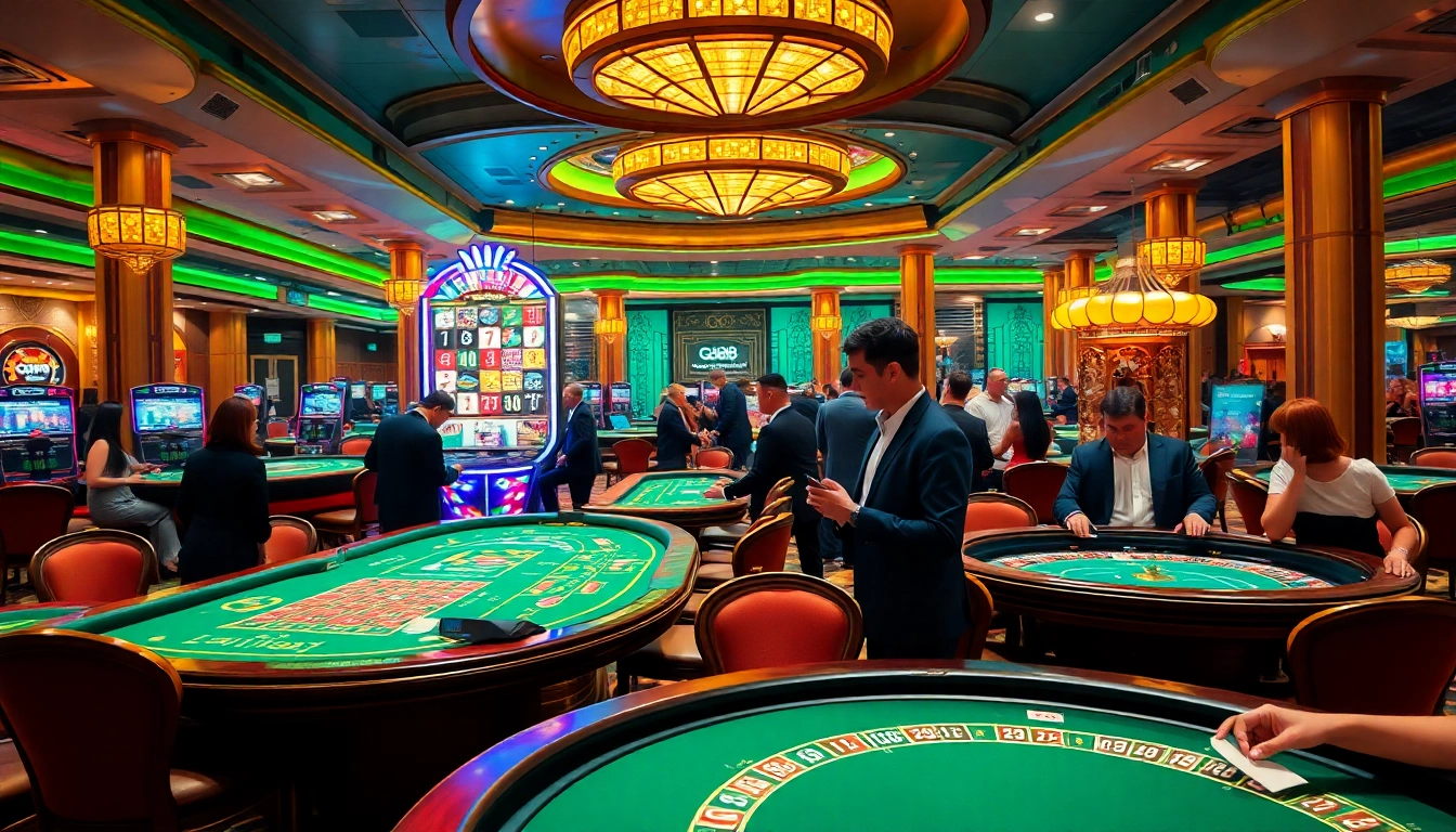 Experience the excitement of Go88 with lively players at casino tables.