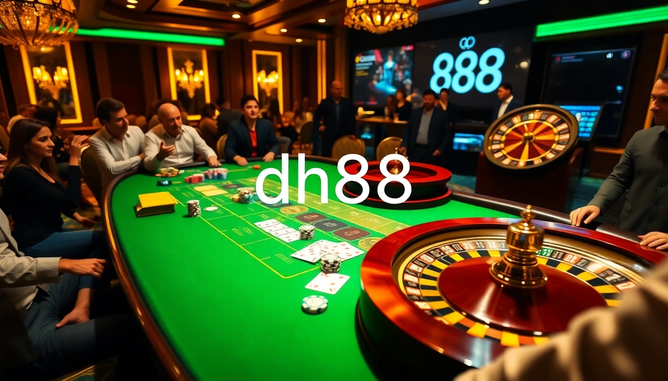 Experience the thrill of qh88 with vibrant casino chips and cards at an attractive gaming table.