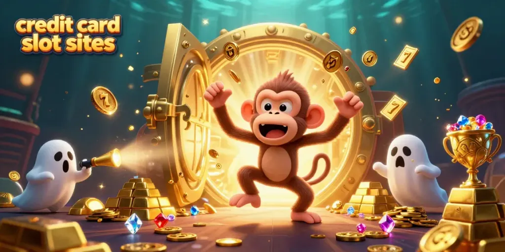 Engage with credit card slot sites featuring a mischievous monkey amidst gold and treasures