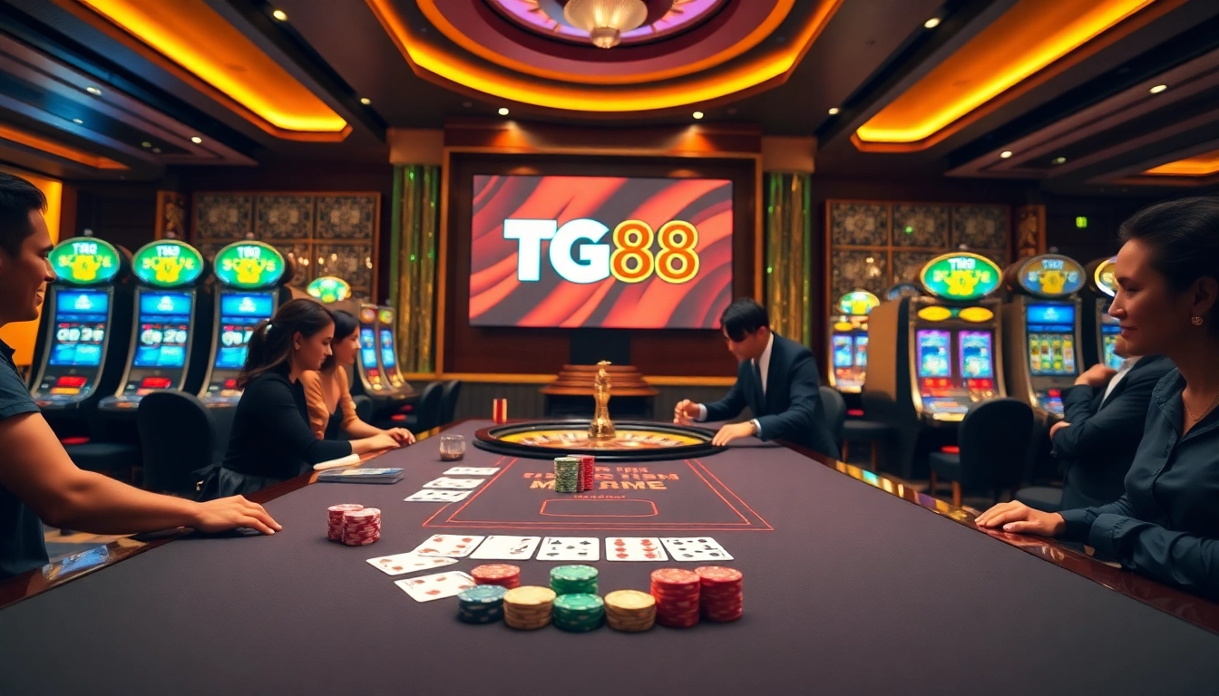 Experience excitement at TG88 with vibrant casino tables and engaging games.