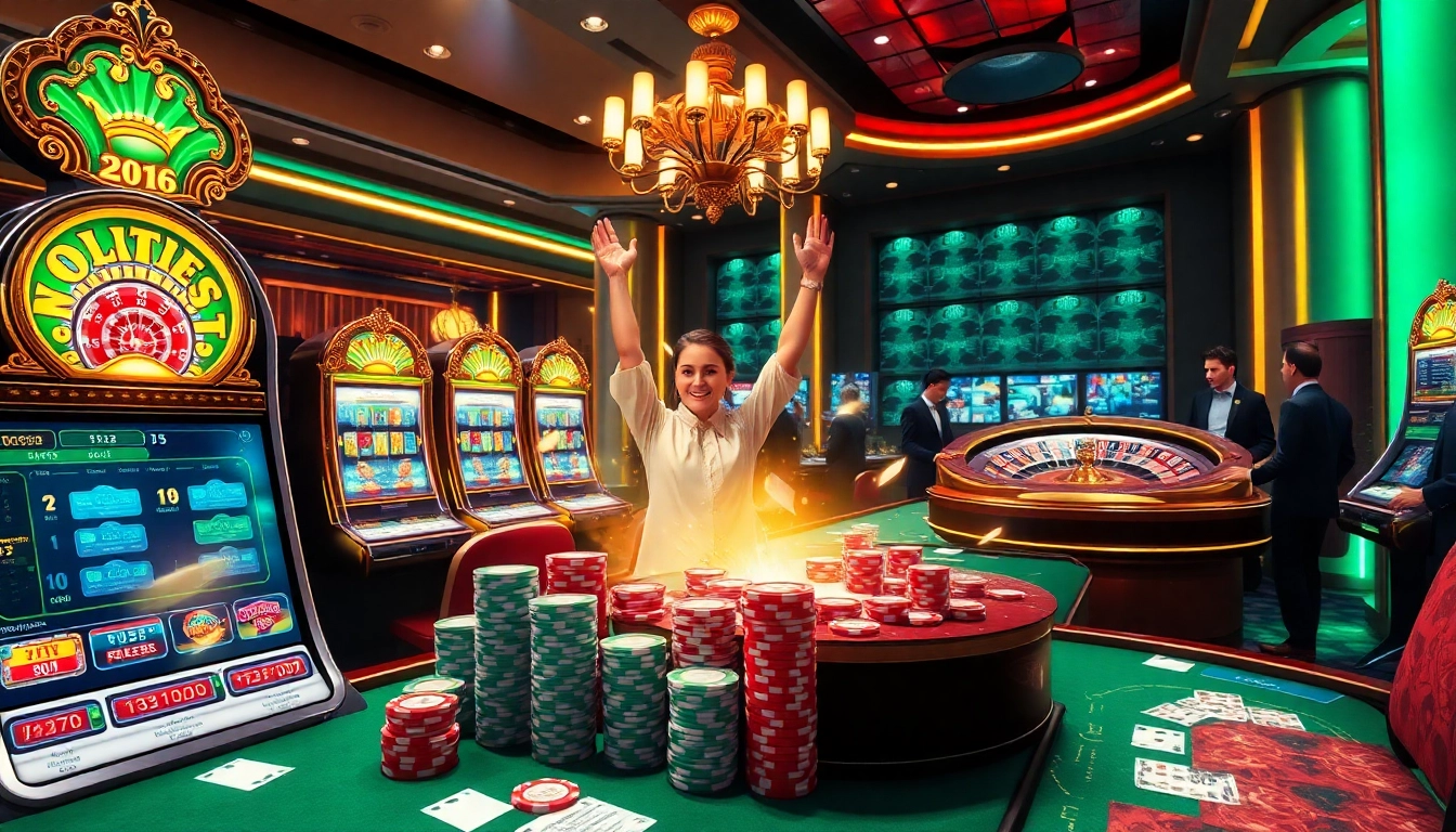 OLYMPUS88 slot machine showcase winning moments in a vibrant casino atmosphere.
