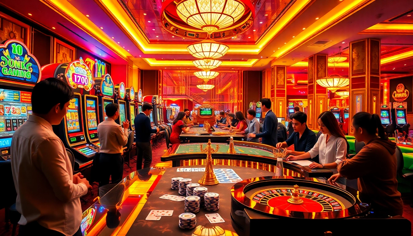 Experience the thrill of Xin88 as players engage in exciting casino games with vibrant atmosphere.